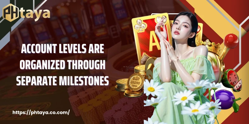 Account levels are organized through separate milestones