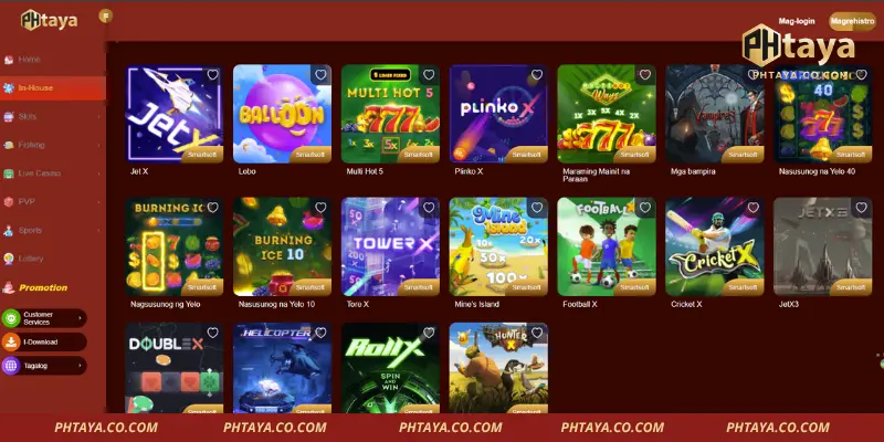 Explore the Full Game Library and Providers at PHTAYA