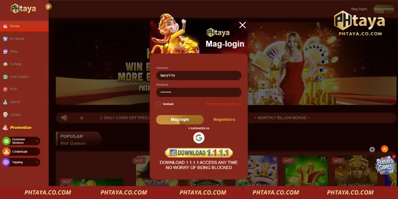 How to Login to PHTAYA